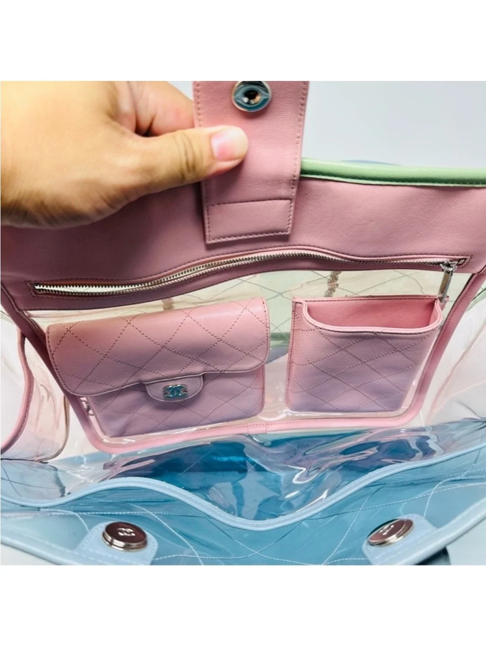 💎 RUNWAY 💎 SPLASH Chanel Clear PVC Tote Bag - Picture 13 of 14
